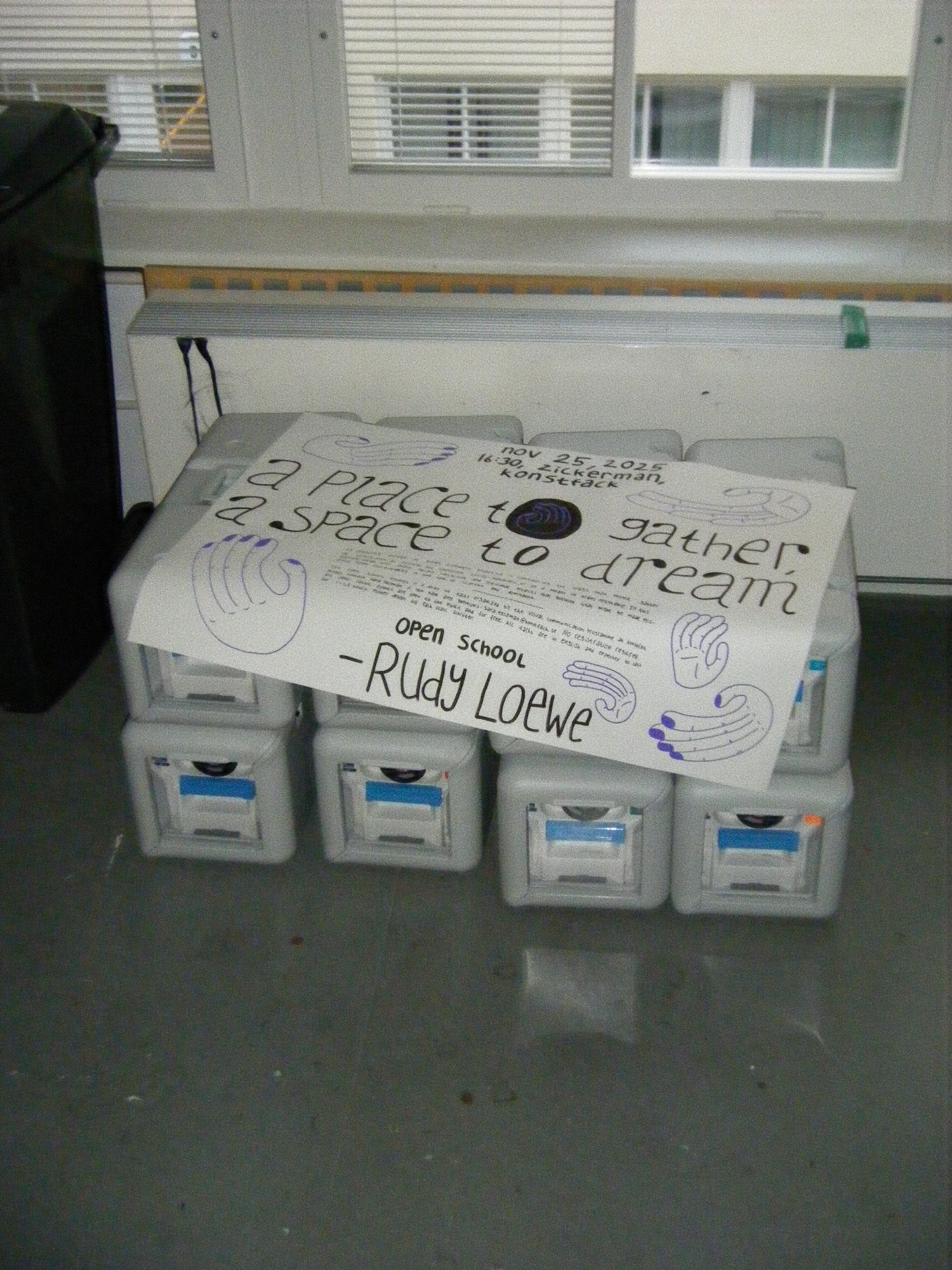 third poster out of the series, this one has a big black circle in the middle, instead of an o.