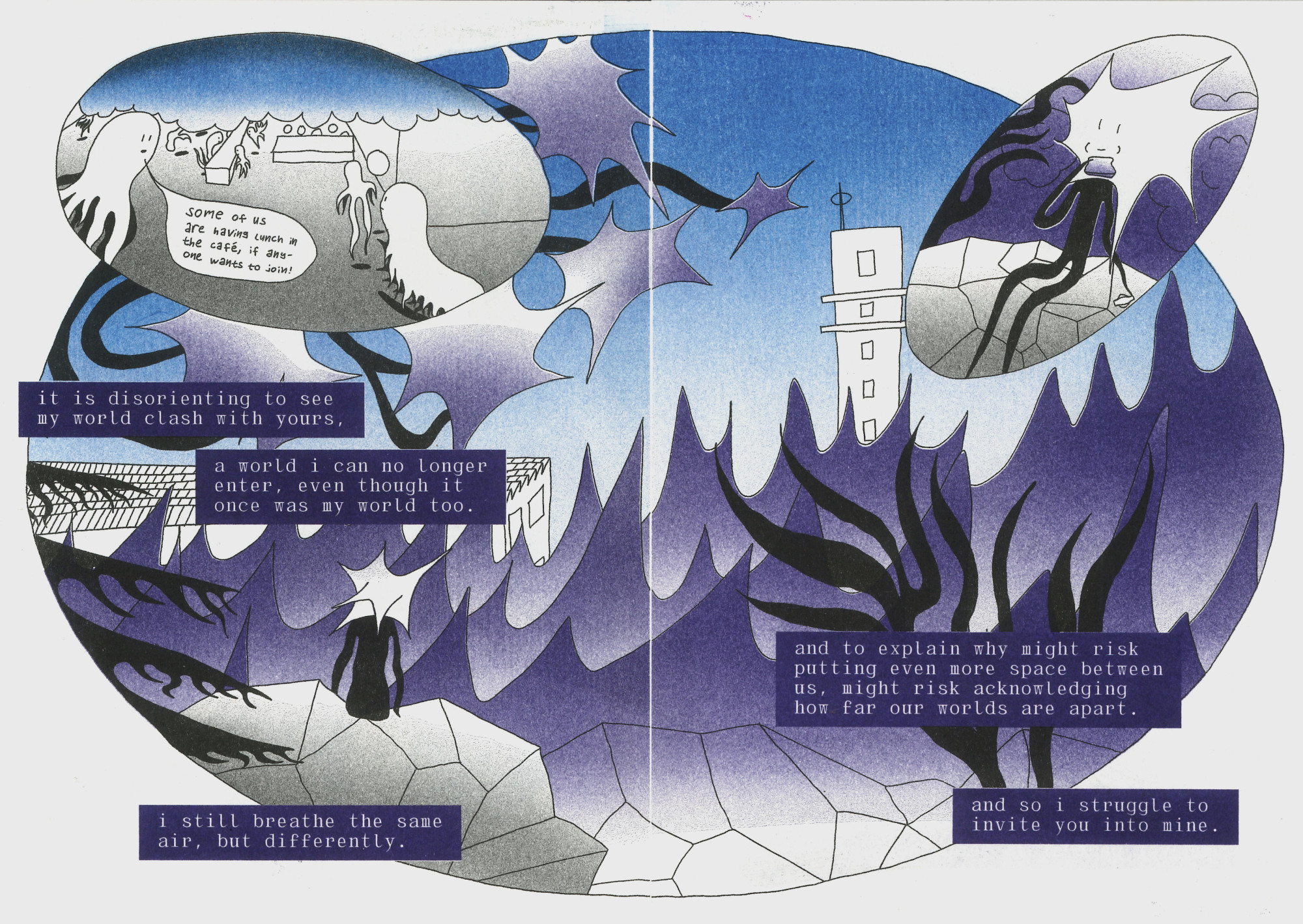 at lunchtime a classmate says: 